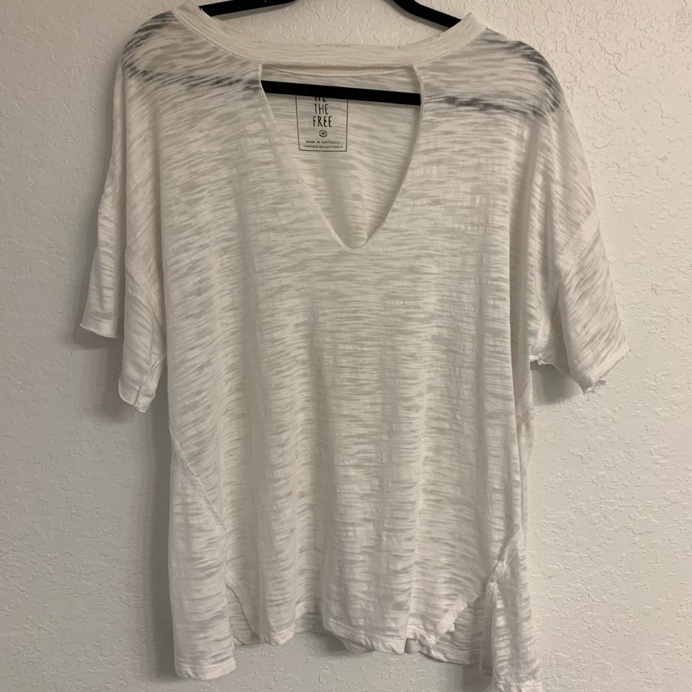 White Flowy Free People Top